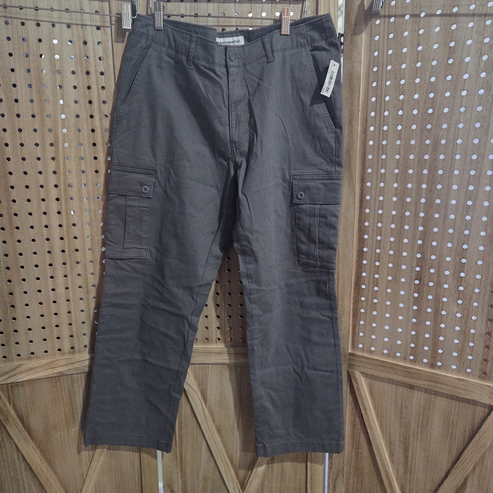 Amazon Essentials Men's Or Boys Nwt Gray Cargo Pants 34x28
